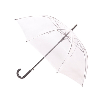 Clifton Women's Walking 99.5cm Clear PVC Birdcage Umbrella - Black Handle