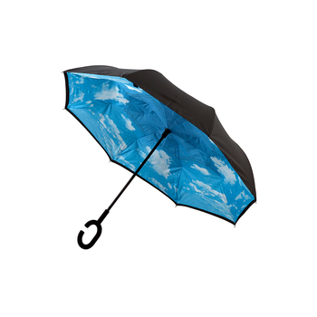 Clifton Outside-In Reverse Cover 107cm Windproof Inverted Umbrella - Clouds