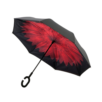 Clifton Outside-In Reverse Cover 107cm Inverted Umbrella - Red Flower