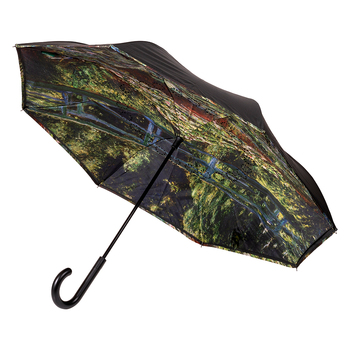Clifton Outside-In Inverted 103cm Auto Close Umbrella - Pond of Water Lilies