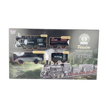 21pc ABT Retro Steam Train Set Electric With Lights And Sounds 3Y+
