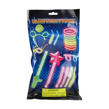 40pc ABT Glow Sticks Party Supplies Accessories Set Multicoloured