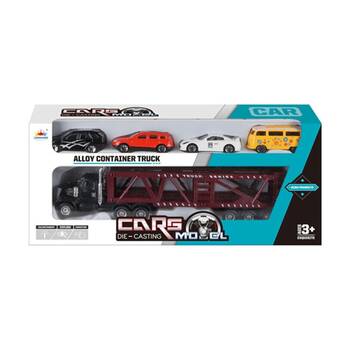 5pc ABT Kids Diecast Car Container Carrier Set W/ Four Cars Assorted