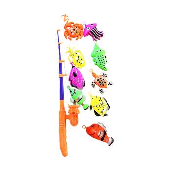 ABT Kids Toy Set Fishing Game W/ Rod & Sea Creatures 3Y+ Assorted