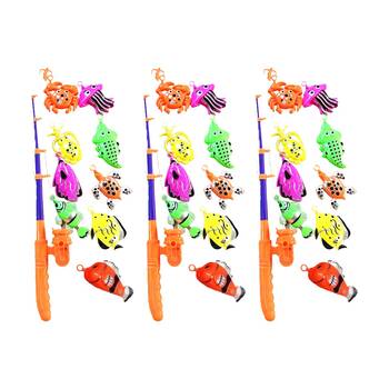 3PK ABT Kids Fishing Game W/ Rod & Sea Creatures 3Y+ Assorted
