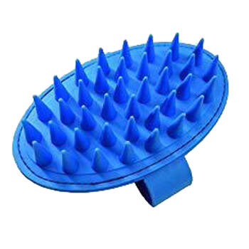 Artero Pet Dog Rubber Cleaning Mitt w/ Adjustable Strap 230x130x45mm Blue