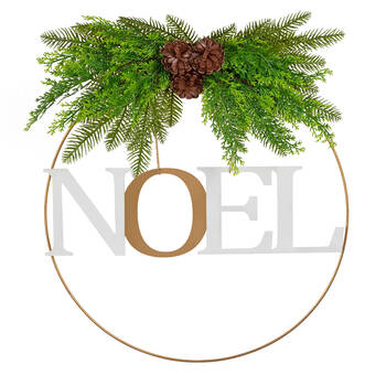 Santa's Helper Noel Christmas Wreath Hanging Decoratopn 50cm
