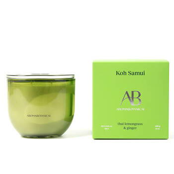 Aromabotanical Koh Samui Lemongrass Ginger Scent Fragrance Candle Jar 400g