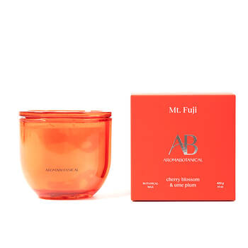 Aromabotanical Mt. Fuji Cherry Blossom Scent Home Fragrance Candle Jar 400g