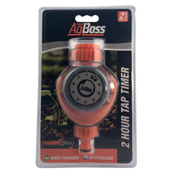 AgBoss 2-Hour Gardening/Irrigation Water Timer Orange and Black
