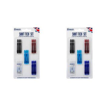 2x 15pc Harrows Super Spin Technical Darts Shafts Accessory Set Up to 5 Colours