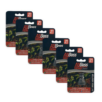 6PK AgBoss Male Adaptor to Sprinklers and Spray Gun 3/4 Inch Black