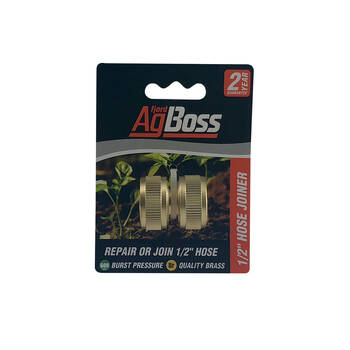 AgBoss Durable Brass Gardening And Hose Mender/Joiner 1/2 Inch