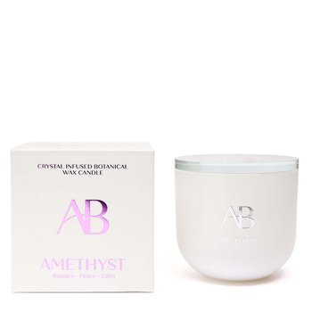 Aromabotanical Amethyst Crystal Infused 340g Scented Wax Candle