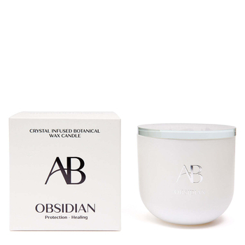 Aromabotanical Obsidian Crystal Infused 340g Scented Wax Candle