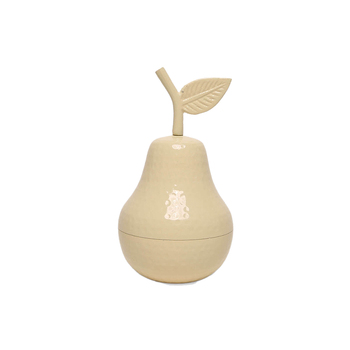 Rayell Amber Pear 20cm Sandalwood Scented Metal Soy Candle - Yellow