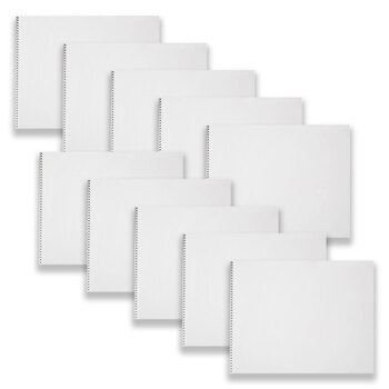 10pc Spirax 579 Sketch Book Stationery 27x36cm 16-Pages - Yellow