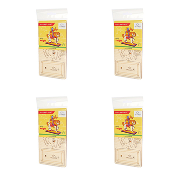 4x 8pc Ugears 3D Colouring/Painting Knight DIY Wooden Puzzle Kit/Model 5+