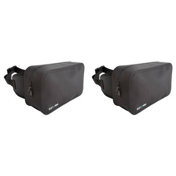 2PK Sea Pro 4L Waterproof Tarpaulin Fishing Bum Bag 29x19cm - Black