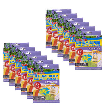 12PK Aussie Clean Scented Dehumidifier Bag w/ Hanger Assorted 175g - Lavender
