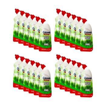 24PK Cleana Toilet Gel Bathroom Cleaner Limescale Prevention 600ml Pine Scent