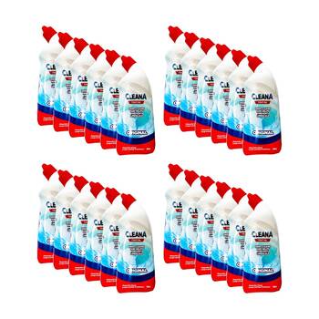 24PK Cleana Toilet Gel Bathroom Cleaner Limescale Prevention 600ml Original