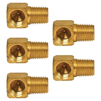 5PK Companion 1/4" BSP To 1/4" BSP F/M R/A Gas Adaptor/Connector