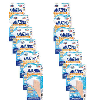 12PK Aussie Clean Amazing Multipurpose Sponge Eraser 31x11cm - White