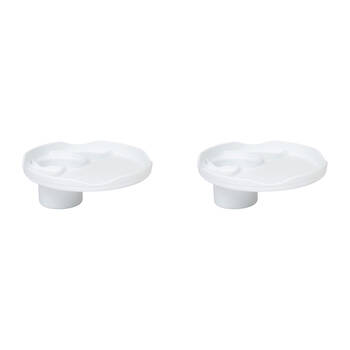 2PK RoboCup Multi-Section Camping/Travel Plate 21.6cm - White