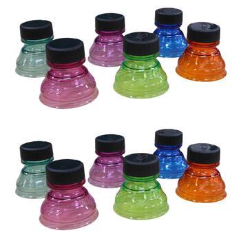 12PK Camp Pro Picnic/Parties Beverage Can Cap Bottle Drink Lid Cover 6x6.5cm Assorted