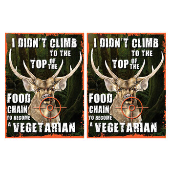 2PK AFN Aluminium 30x40cm Tin Sign Top Of The Food Chain Wall Hanging Signage