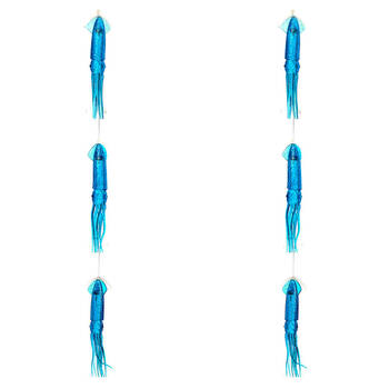 2PK Sea Pro 3 Squid Daisy Chain Offshore Trolling Lure 25.5x11cm - Blue
