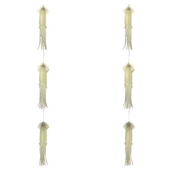 2PK Sea Pro 3 Squid Daisy Chain Offshore Trolling Lure 25.5x11cm - Lumo