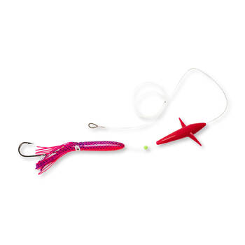 Sea Pro Live Bird Rigged Skirt Offshore Trolling Teaser Lure 9 In - Pink