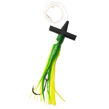 Sea Pro Skirt Teaser Rigged Offshore Trolling Fishing Teaser 9 In - Green