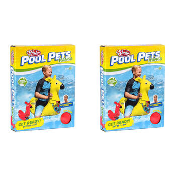 2PK Wahu Pool Pets Kanga Racer Inflatable Float Ride-On Toy 6y+ 90cm Assorted