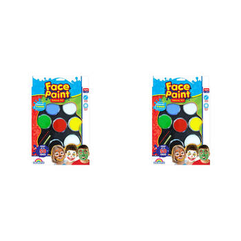 2PK Colorific Face Paint Deluxe Kit Washable Kids 3y+