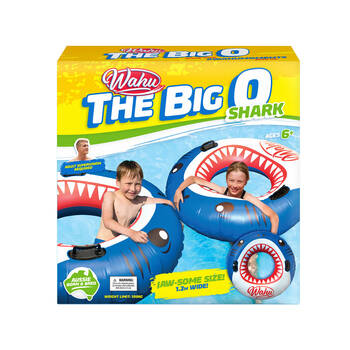 Wahu The Big O Shark Inflatable Pool Ring/Floating Aid Outdoor Toy 6y+ 1.2m Wide