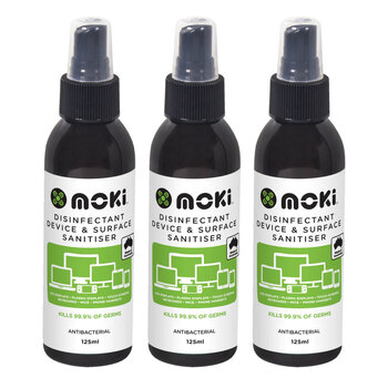 3PK Moki Disinfectant Device And Surface Sanitiser 125ml