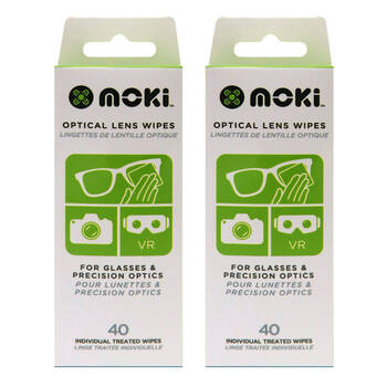 2x 40pc Moki Optical Lens Wipes Pack