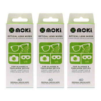 3x 40pc Moki Optical Lens Wipes Pack