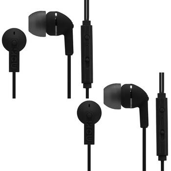 2PK Moki Noise Isolation Earbuds Microphone & Control Black