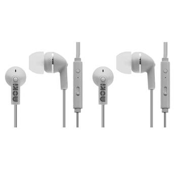 2PK Moki Noise Isolation w/Mic & Control Earphones - White