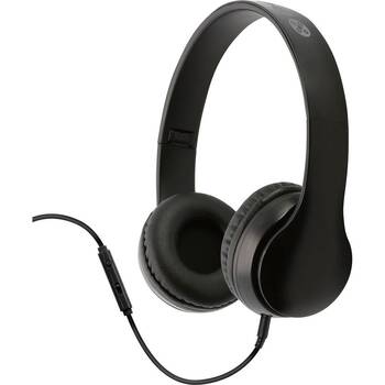 Moki Flip Headphones Removable 3.5mm Audio Cable/In-line Microphone Black