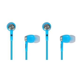2PK Moki Lightweight 3.5mm Wired Hyperbuds Earphones 95dB 120cm Blue