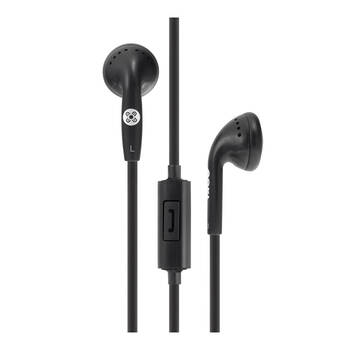 Moki Stereo In-Ear Earphones 3.5mm Jack Headset w/ In-Line Mic Black