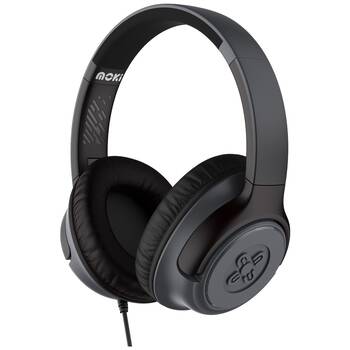 Moki Mixi USB-C Connect Wired Volume Limited Over Ear Kids Headphones Black
