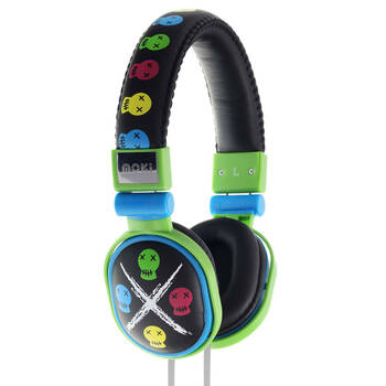 Moki Popper Skull Black Headphones