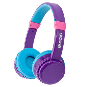 Moki Play Safe Volume Limited Headphones - Purple /Aqua