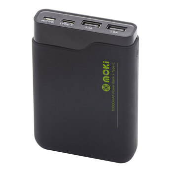 Moki PowerBank + 10000mAh w/ Type C USB Ports